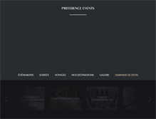 Tablet Screenshot of preference-events.com